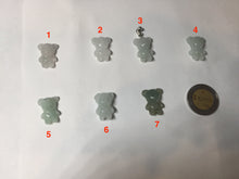 Load image into Gallery viewer, Type A 100% Natural light green white jadeite jade cute baby bear pendant BM55
