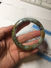 Load image into Gallery viewer, 53.2mm Certified type A 100% Natural green/yellow/brown autumn forest Jadeite bangle PD183-5698
