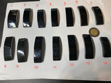 Load image into Gallery viewer, 100% natural type A black jadeite jade (mocui, 墨翠) rectangle bead/craft supplies AY78
