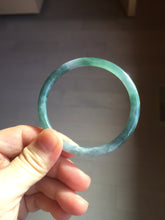 Load image into Gallery viewer, 56.3mm Certified Type A 100% Natural dark green/blue/gray with Guatemala slim round cut Jadeite bangle BG202-8832
