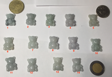 Load image into Gallery viewer, Type A 100% Natural light green white purple jadeite jade cute baby bear pendant AA65

