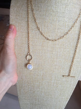 Load image into Gallery viewer, 100% natural Type A Double Layer Gold-Tone O-T toggle Necklace with white light purple gray Jadeite Pendant PF70
