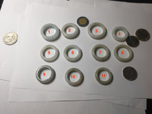 Load image into Gallery viewer, Size 7 3/4-13 100% natural type A light green/purple/white/brown jadeite band ring group PD196
