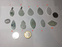 Load image into Gallery viewer, 100% Natural type A light green purple white openwork jadeite pendant BP183
