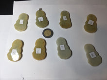 Load image into Gallery viewer, 100% natural white grade A yellow/brown/green jadeite jade Guanyin pendants AX160
