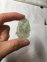 Load image into Gallery viewer, Type A 100% Natural  Light Green gray (淡油冰) Good Luck &amp; Bright Beginning Rooster Jadeite Jade Pendant PC237
