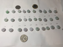 Load image into Gallery viewer, 12.5mm Type A 100% Natural sunny green white purple Jadeite Safety Guardian Button donuts pendant PH60 Add on item
