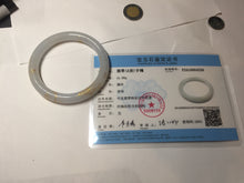 Load image into Gallery viewer, 56.5mm 100% Natural type A light green white carved and golden-painted Jadeite Jade bangle PA112-4326
