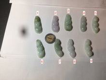 Load image into Gallery viewer, Type A 100% Natural white/green/purple Four Seasons Fortune Beans jadeite jade pendant group W108
