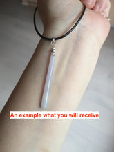 Load image into Gallery viewer, 100% natural type A jadeite jade icy watery green white purple yellow Tide Control Pillar(定海神针) pendant group BN77
