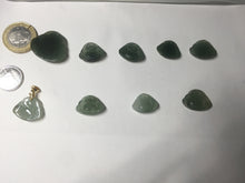 Load image into Gallery viewer, 100% Natural type A icy watery dark green(老油青) happy Buddha jadeite pendant BP178
