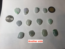 Load image into Gallery viewer, Type A 100% Natural icy watery sunny green/purple/white Jadeite Jade Peach Pendant group BL48
