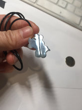 Load image into Gallery viewer, 100% natural type A icy watery light green blue gray Guatemala jadeite little Calf Pendant to the Heart pendant PE28
