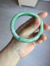 Load image into Gallery viewer, 59mm Certified Type A 100% Natural sunny green gray Jadeite Jade bangle PA126-9888
