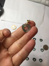 Load image into Gallery viewer, 100% Natural type A dark green/blue/gray/black heart Guatemala jadeite Jade pendant PH107 Add on item
