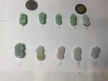 Load image into Gallery viewer, 100% natural type A icy watery jadeite jade sunny green/white/purple/yellow 3D PiXiu (貔貅) pendant necklace PC29
