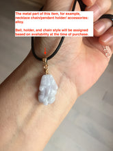 Load image into Gallery viewer, 100% natural type A light green purple white gray jadeite jade 3D PiXiu(貔貅) pendant group necklace PB260
