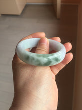 Load image into Gallery viewer, 53.5mm certified type A 100% Natural light green purple white Jadeite Jade bangle J150-6018
