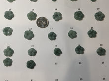 Load image into Gallery viewer, 100% Natural type A green gray with green floating flowers  jadeite Forget-Me-Not(勿忘我) Flower Pendant group PA251
