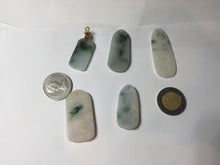 Load image into Gallery viewer, 100% Natural type green white with green flying flowers Jadeite Jade safe and sound pendant group PC28

