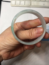 Load image into Gallery viewer, 51.6mm Certified Type A 100% Natural sunny green light green white thin Jadeite Jade bangle BS120-1581

