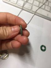 Load image into Gallery viewer, 16.3mm Type A 100% Natural sunny green Jadeite Safety Guardian Button donuts pendant PF52
