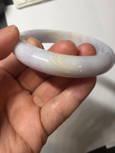 Load image into Gallery viewer, 56mm certified 100% Natural type A light purple white Jadeite Jade bangle PH192-8254
