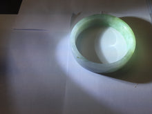 Load image into Gallery viewer, 52.4mm Certified 100% natural Type A half dark green gray black(油青) half light purple Breeze of Provence series((普罗旺斯的风)) square jadeite jade bangle AZ177-0508
