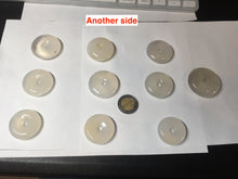 Load image into Gallery viewer, 27-32mm 100% natural icy clear light yellow/white/clear agate safety guardian donut pendant CB79
