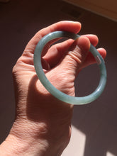 Load image into Gallery viewer, 58.8mm Certified Type A 100% Natural dark green/blue/gray with Guatemala slim round cut Jadeite bangle PE72-1491
