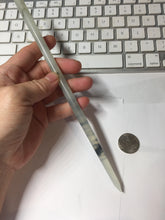 Load image into Gallery viewer, 22cm 100% Natural icy watery black dark green ink painting(水墨画) Xiu Jade (Serpentine) Hairpin AW71
