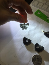 Load image into Gallery viewer, 100% Natural type A black white Wuji(乌鸡) Jadeite Jade butterfly Midnight Bloom(暗夜之花) pendant PF4
