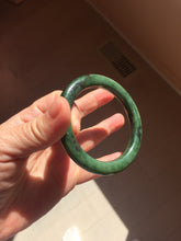 Load image into Gallery viewer, 55mm Certified 100% Natural Deep Pine Green/Black "Serene Ember Forest" Nephrite (red-skin nephrite 红皮碧玉)  Bangle HT168-16-3854
