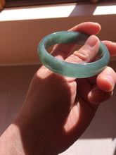 Load image into Gallery viewer, 55.8mm Certified Type A 100% Natural Light Green/Blue/Gray With Flying Snow Guatemala Jadeite Bangle PH265-1247
