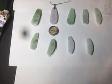 Load image into Gallery viewer, Type A 100% Natural white/green/purple Four Seasons Fortune Beans jadeite jade pendant group W108
