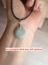 Load image into Gallery viewer, 100% natural type A icy watery sunny green/purple/clear small Jadeite Jade pendant group BL47
