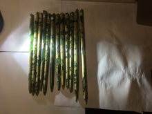 Load image into Gallery viewer, 100% Natural Mottled Green, Olive, and Creamy Yellow Camouflage Color Xiu Jade (Serpentine) Hairpin Group AW60

