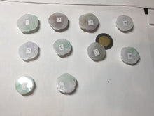 Load image into Gallery viewer, Type A 100% Natural light sunny green/white/purple(白底青) jadeite Jade rose flower Pendant BF150
