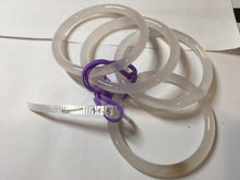 Load image into Gallery viewer, 54.4-59mm 100% natural clear/white/beigh/pale pin/yellow/brown slim agate bangle group MN1 Add on item.
