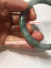 Load image into Gallery viewer, 54.6mm Certified Type A 100% Natural green purple round cut jadeite Jade bangle PJ39-0280
