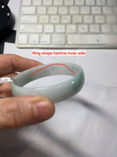 Load image into Gallery viewer, 53.4mm Certified Type A 100% Natural sunny green white thin jadeite Jade bangle AT36-0759
