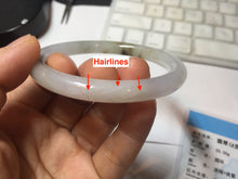 Load image into Gallery viewer, 57.8mm certified Type A 100% Natural light purple brown with red brown floating flowers round cut Jadeite Jade bangle J135-4082
