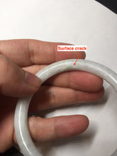 Load image into Gallery viewer, 54mm 100% natural Type A green white slim round cut jadeite jade bangle BL101-4674
