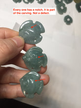 Load image into Gallery viewer, 100% Natural type A dark green/blue/black/gray Guatemala jadeite jade 3D tropical fish Pendant group PD94
