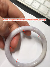 Load image into Gallery viewer, 57.3mm Certified Type A 100% Natural white purple brown red round cut Jadeite bangle PH193-8258
