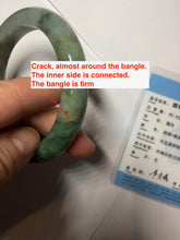 Load image into Gallery viewer, 58.7mm Certified 100% natural Type A dark green/sunny green/black/red/brown jadeite bangle PD81-9784
