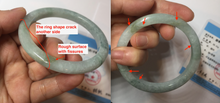 Load image into Gallery viewer, 54.8mm 100% natural Type A light green white slim jadeite jade bangle PB108-2441
