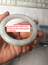 Load image into Gallery viewer, 57.8mm Certified Type A 100% Natural light green purple chubby round cut Jadeite bangle BS127-4027
