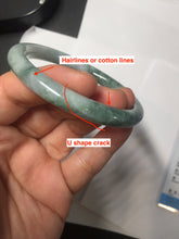 Load image into Gallery viewer, 54.6mm Certified Type A 100% Natural green purple round cut jadeite Jade bangle PJ39-0280
