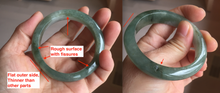 Load image into Gallery viewer, 50.5mm Certified type A 100% Natural icy watery oily dark green white Jadeite Jade bangle PB122-3460
